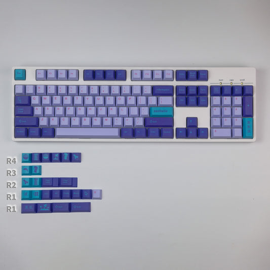 PBT Mechanical Keyboard Steam Wave Keycap