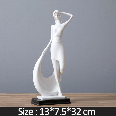 Nordic Minimalist Abstract Modern Sculpture Figure Statue Resin Crafts Home Decoration