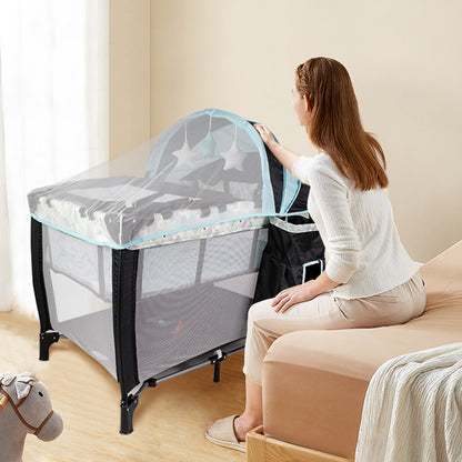 Folding Crib Multifunctional Portable Splicing Swimming Up And Down Movement