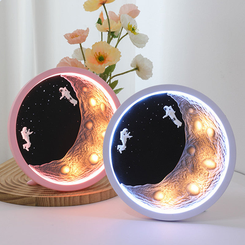 Decoración del hogar del altavoz inalámbrico Bluetooth del astronauta lunar