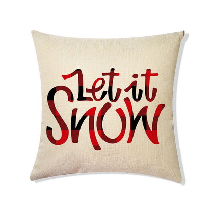 Christmas Linen Pillow Cover Home Decoration