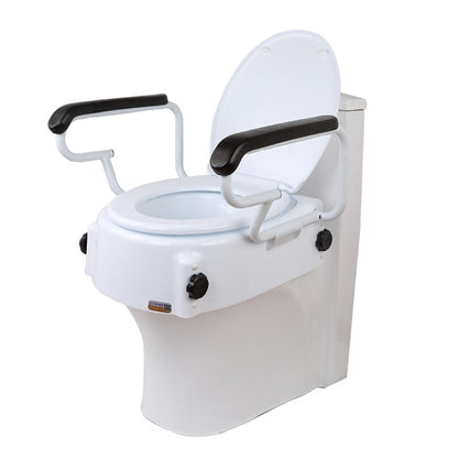 Elderly Toilet Height Booster With Armrest Cover Portable Heightening Insole Rehabilitation Care