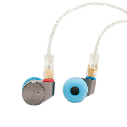 Auriculares intrauditivos metálicos electrónicos de doble acción