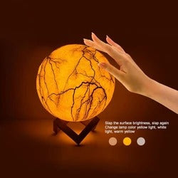 Moon Light Painted LED Lightning 3D Night Light