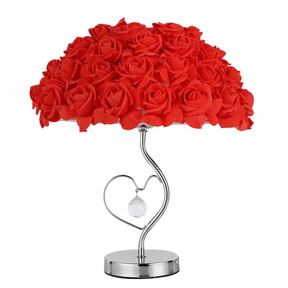 Lampe de table en forme de coeur rose