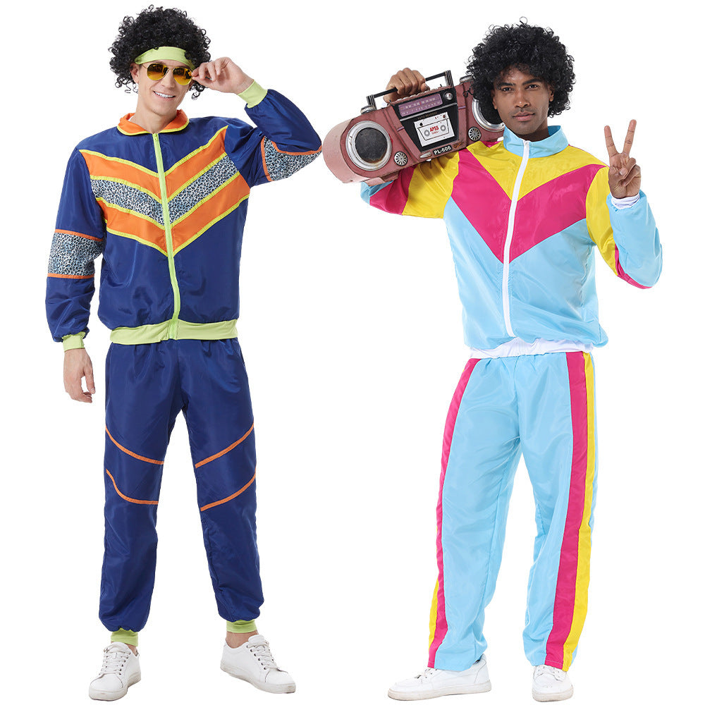 Halloween Retro Disco Baseball Uniform Stage Performance Costume