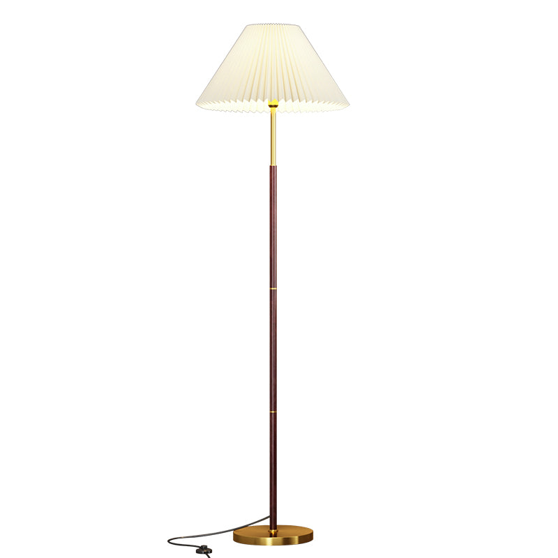 Lampe de bureau verticale d'étude de chevet rétro en tissu de canapé de salon