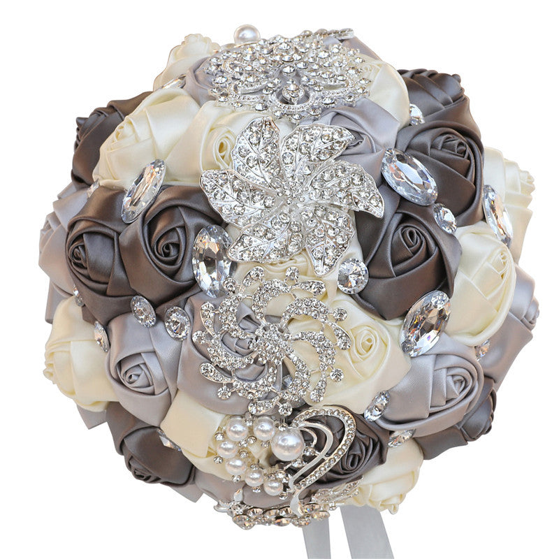 Bridal Finished Satin Bouquet Wedding Ribbon Handheld