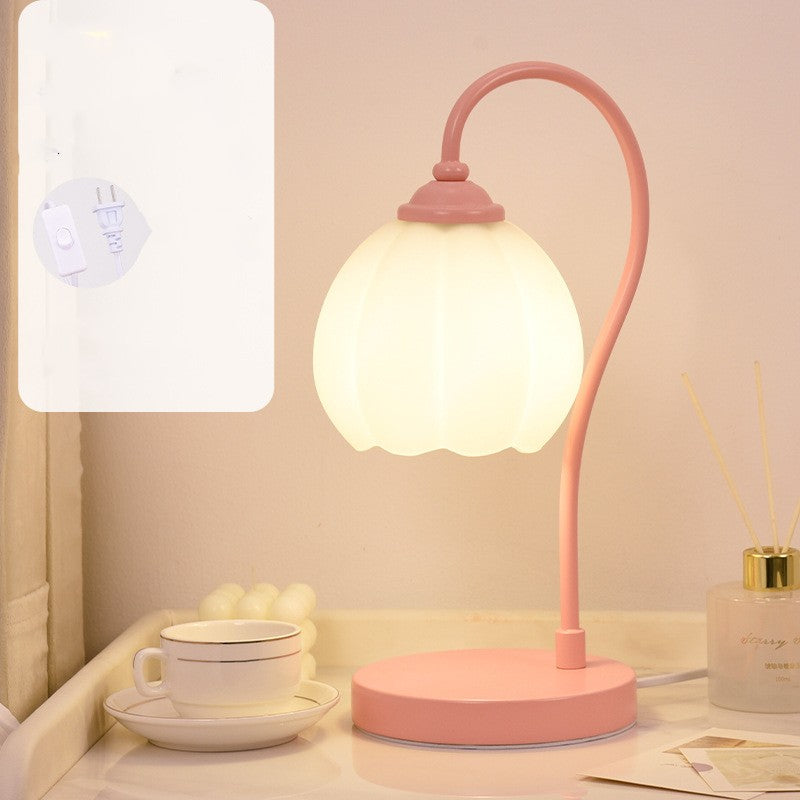 Lampe de table à fleurs, lampe de lecture, lumière d'ambiance pour chambre à coucher