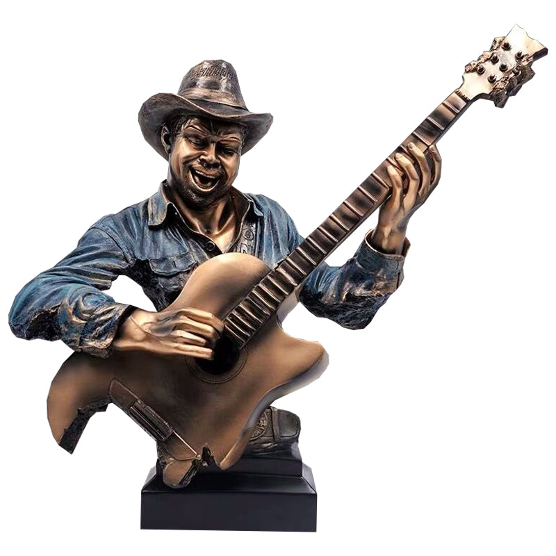 Music  Statue Resin Cold Cast Copper Artwork