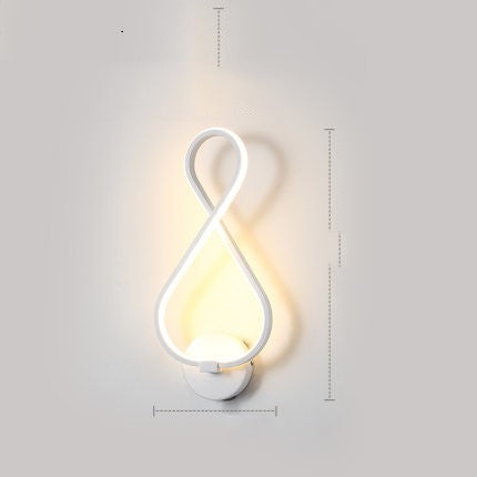 Lampe murale led nordique minimaliste, lampe de chevet pour chambre à coucher