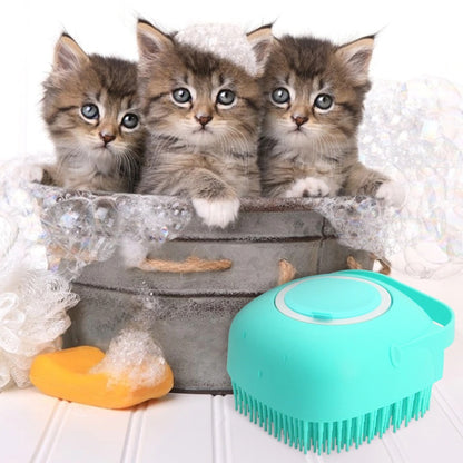 Brosse de Massage pour shampoing pour chien et chat, peigne de Massage, épurateur de toilettage, brosse de douche pour le bain, poils courts, brosses en Silicone souple