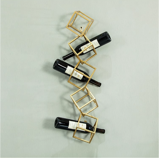 Modern And Simple Wall Hung Red Wine Rack