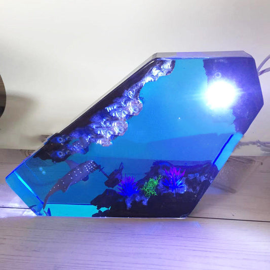 Creative Ocean Whale Geometry Night Light