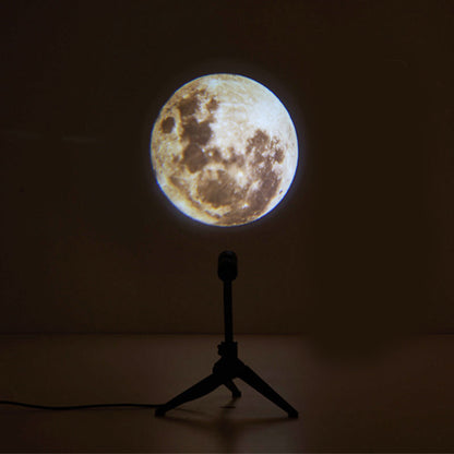 Proyector de estrellas 2 en 1, lámpara de proyección de tierra y luna, soporte giratorio 360, luz nocturna Led USB para decoración de dormitorio