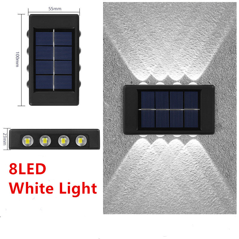 Solar Outdoor Garden Light Up And Down Glowing Atmosphere Wall Lamp Courtyard Street Landscape Garden Decorative Light