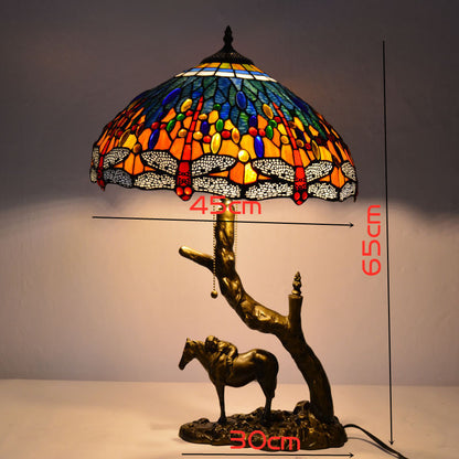 Lampe de bureau en verre rétro européenne