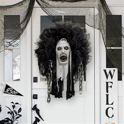 Película de terror Garland Halloween Máscara decorativa única Placa para puerta