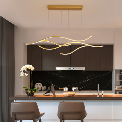 LED Dining-room Lamp Nordic Room Creative European Simple Designer Office Golden Chandelier