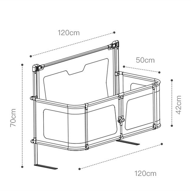 Rejilla protectora portátil para cama pequeña multifuncional para recién nacidos