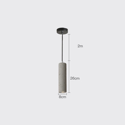 Lámpara de terrazo cilíndrica de cabecera de dormitorio minimalista nórdico