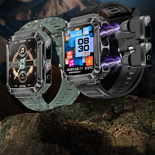 Montre intelligente 2-en-1 Appel Bluetooth