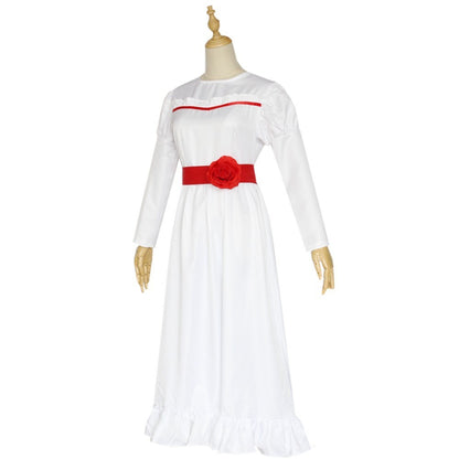 Robe blanche d'horreur d'Halloween, Costume de Cosplay