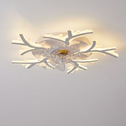 Lumière de salon simple et moderne, nouvelle lumière de ventilateur de plafond de chambre à coucher silencieuse