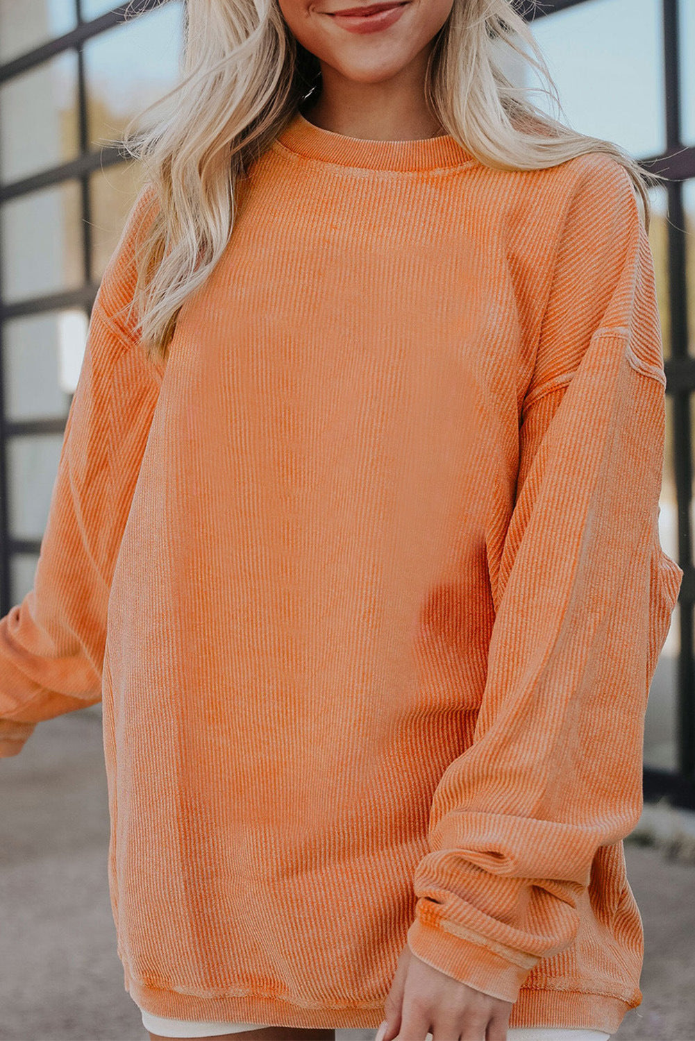 Pull tête de citrouille d'Halloween pour femme - Pull ample à col rond