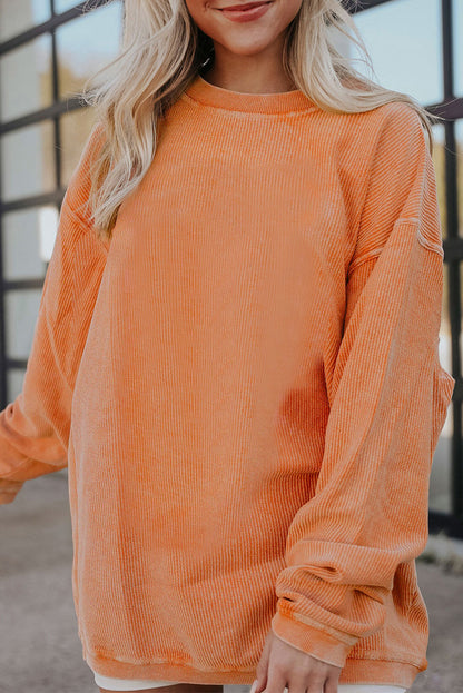 Halloween Pumpkin Head Sweater Women's Loose Round Neck Pullover