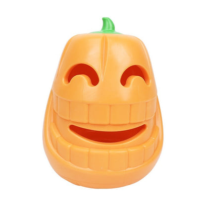 Juguete interactivo para masticar para perros con forma de calabaza de Halloween, embudo dispensador de golosinas para todos los tamaños de razas, juguete de rompecabezas de goma termoplástica duradero para mascotas para la dentición y el aburrimiento