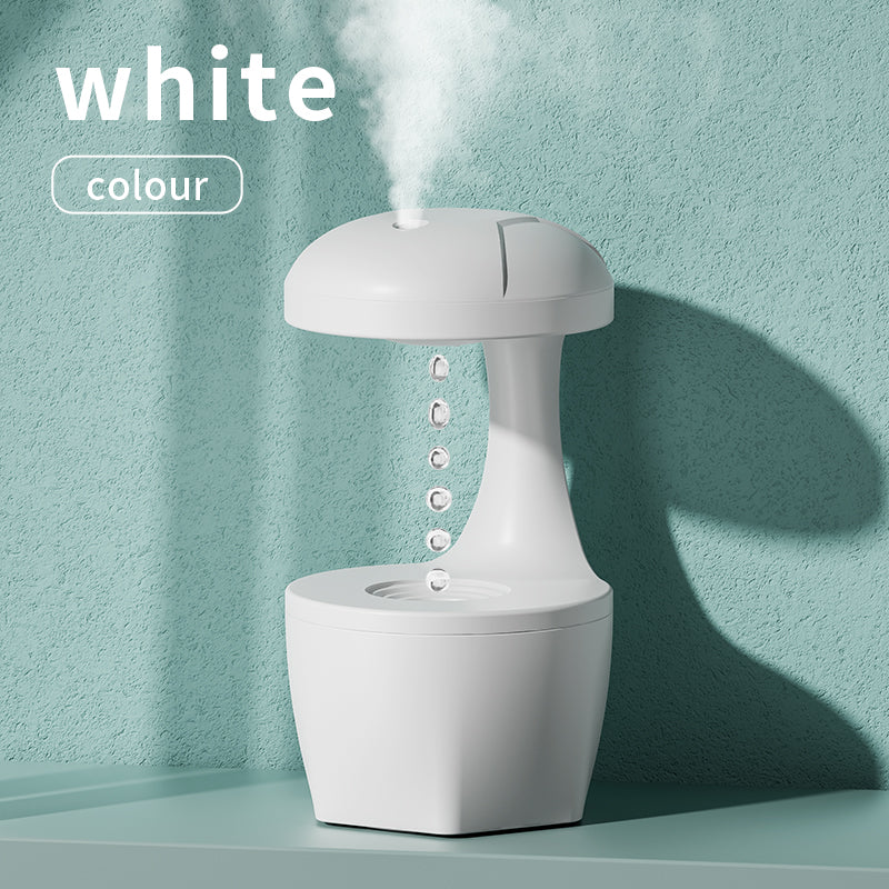 Nouveauté Portable 800ml H2o Anti gravité Usb gouttelette d'eau d'air brume fraîche voile lisse aromathérapie humidificateur pour chambre à coucher 