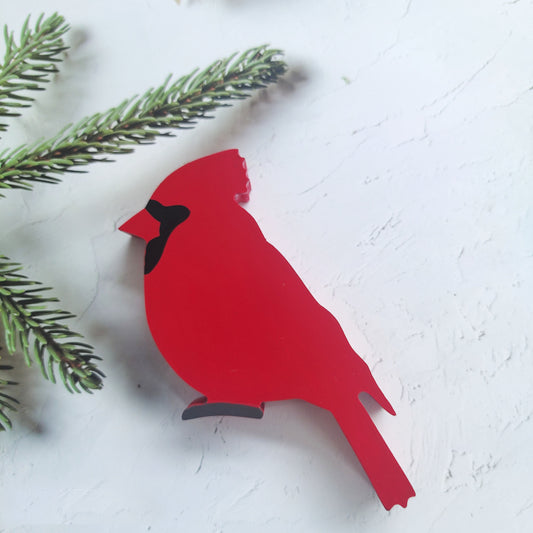 Christmas Wooden Red Bird Ornament Home Decorations