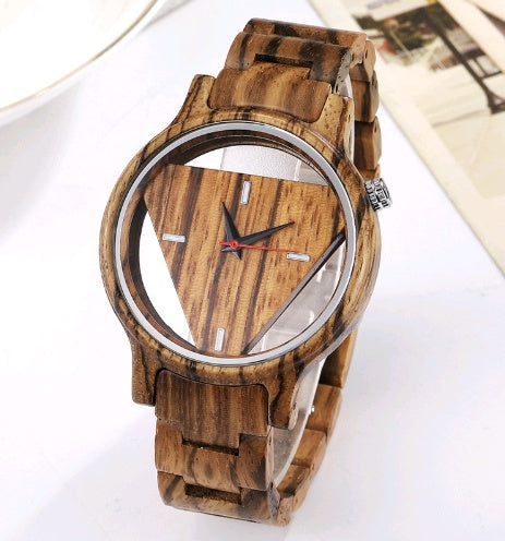 Nueva mesa de madera creativa reloj de madera de moda hueca