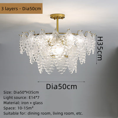 Simple Living Room Glass Chandelier