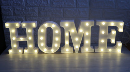 26 Letters White LED Night Light Marquee Sign Alphabet Lamp