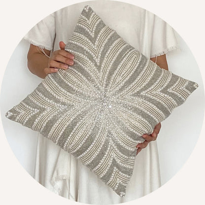 Handmade Beaded Pillowcase Light Luxury Bohemia