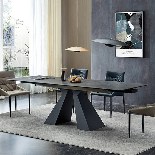 Table à manger escamotable en ardoise, maison rotative moderne minimaliste