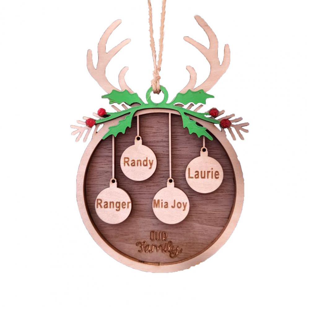 Christmas Wooden Pendant Creative Color