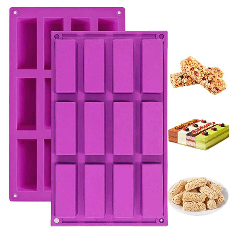 Purple Rectangular Silicone Cold Soap Mold