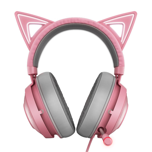 Auriculares con forma de gato resplandecientes