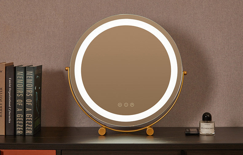 Miroir de maquillage bureau Led charge coiffeuse avec lumière de remplissage