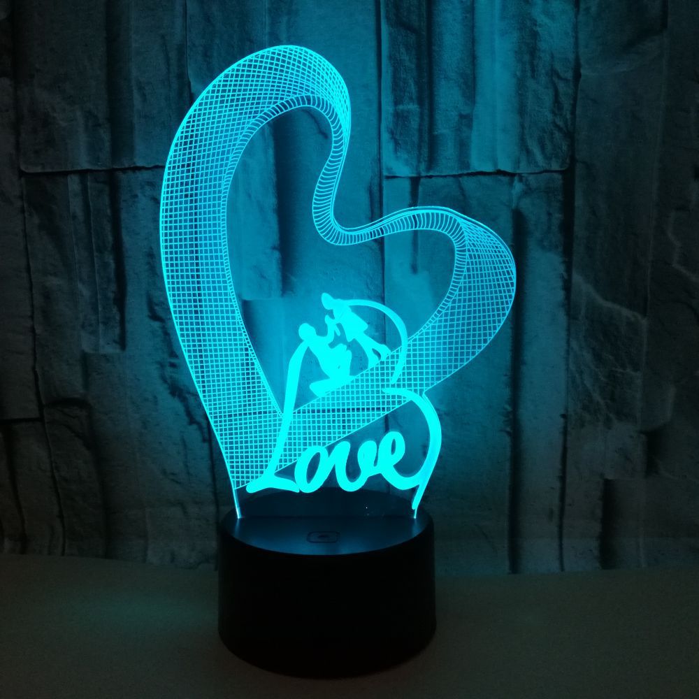 Veilleuse LED colorée Love LOVE 3D