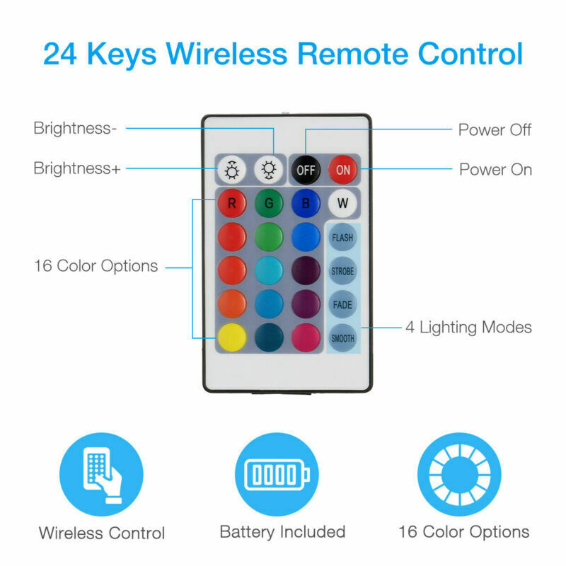 4x50CM USB 5V RGB LED tira de luz de fondo Kit remoto para TV lámpara de computadora