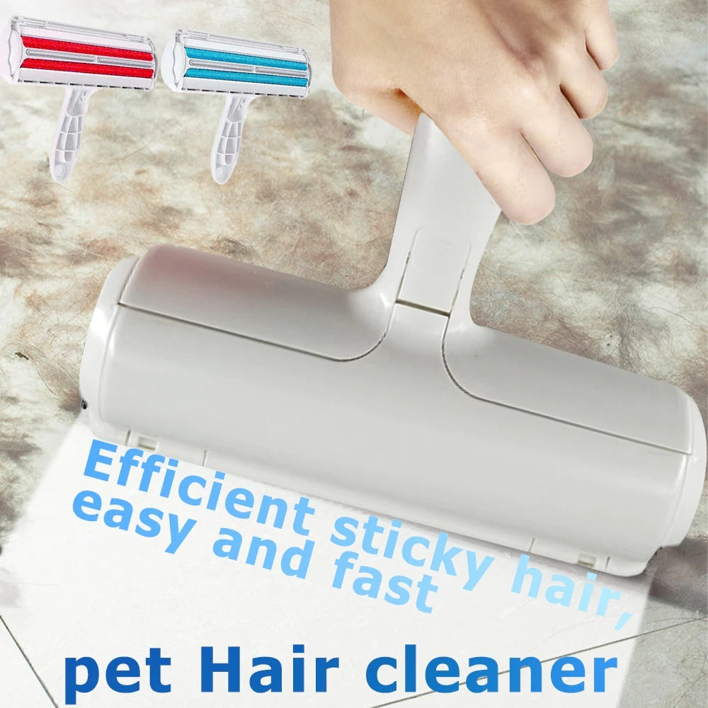 Rouleau dissolvant de poils d'animaux, brosse à peluches, peigne à 2 voies pour chien et chat, outil de nettoyage pratique, Base de brosse en fourrure de chien et de chat, meubles de maison, vêtements de canapé