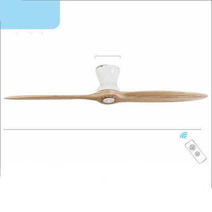 Comedor de madera maciza con ventilador de techo sin iluminación