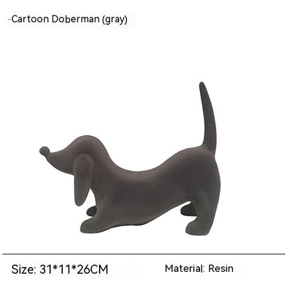 Modern Simple Flocking Puppy Decoration