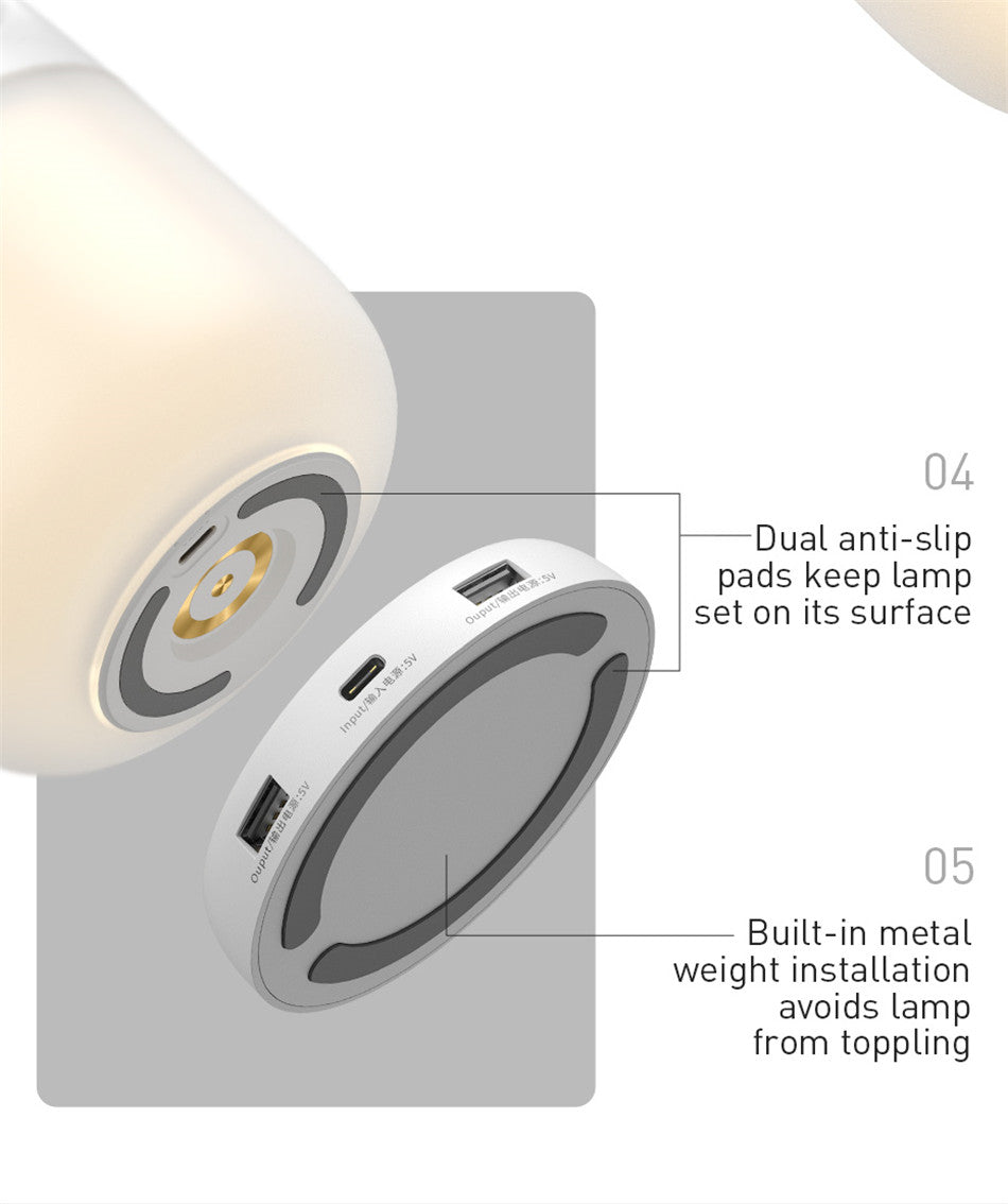 Portable night light USB charging desk lamp