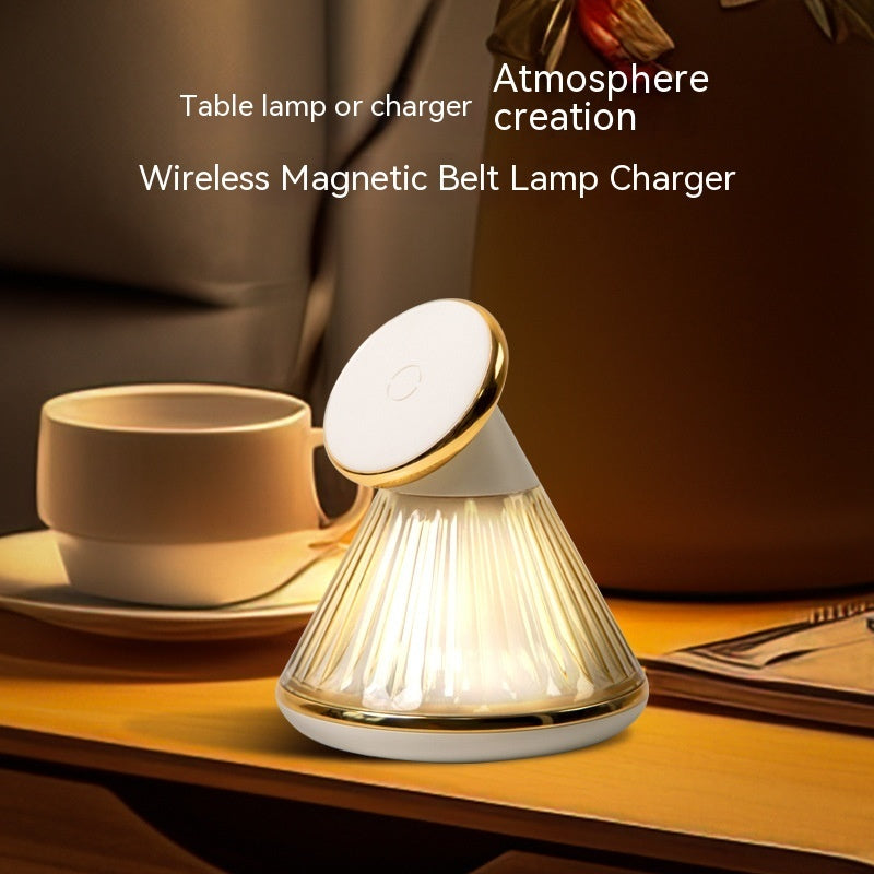 Lampe de Table de Nuit 15W Chargeur Sans Fil Magnétique Siège Sans Fil Rapide