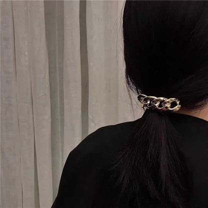 Cold wind metal chain hairpin